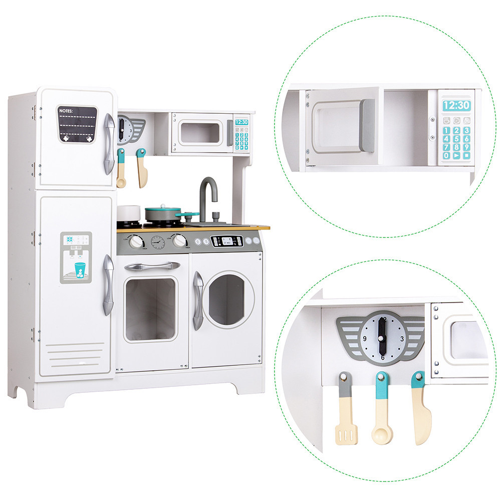 Bucătărie din lemn Homelux pentru copii 3+ cu cuptor, frigider și accesorii