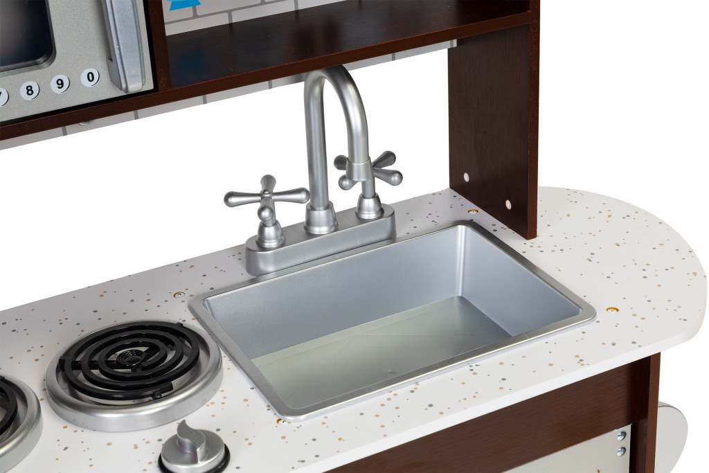 Bucătărie din lemn pentru copii Homelux cu frigider, cuptor și microunde, 3+ ani