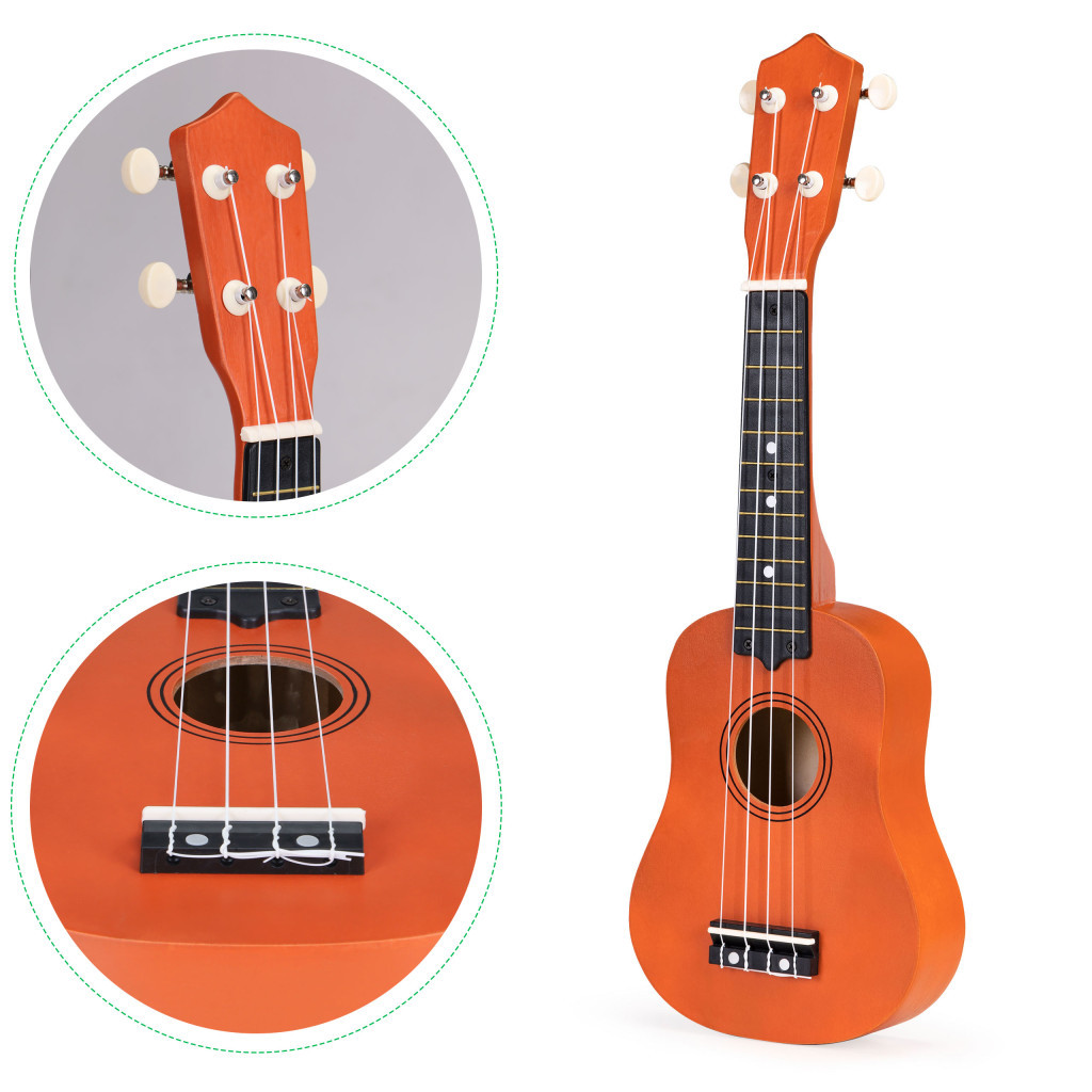 Homelux Ukulele din lemn pentru copii 3+, 4 corzi din nailon, maro, acordabil