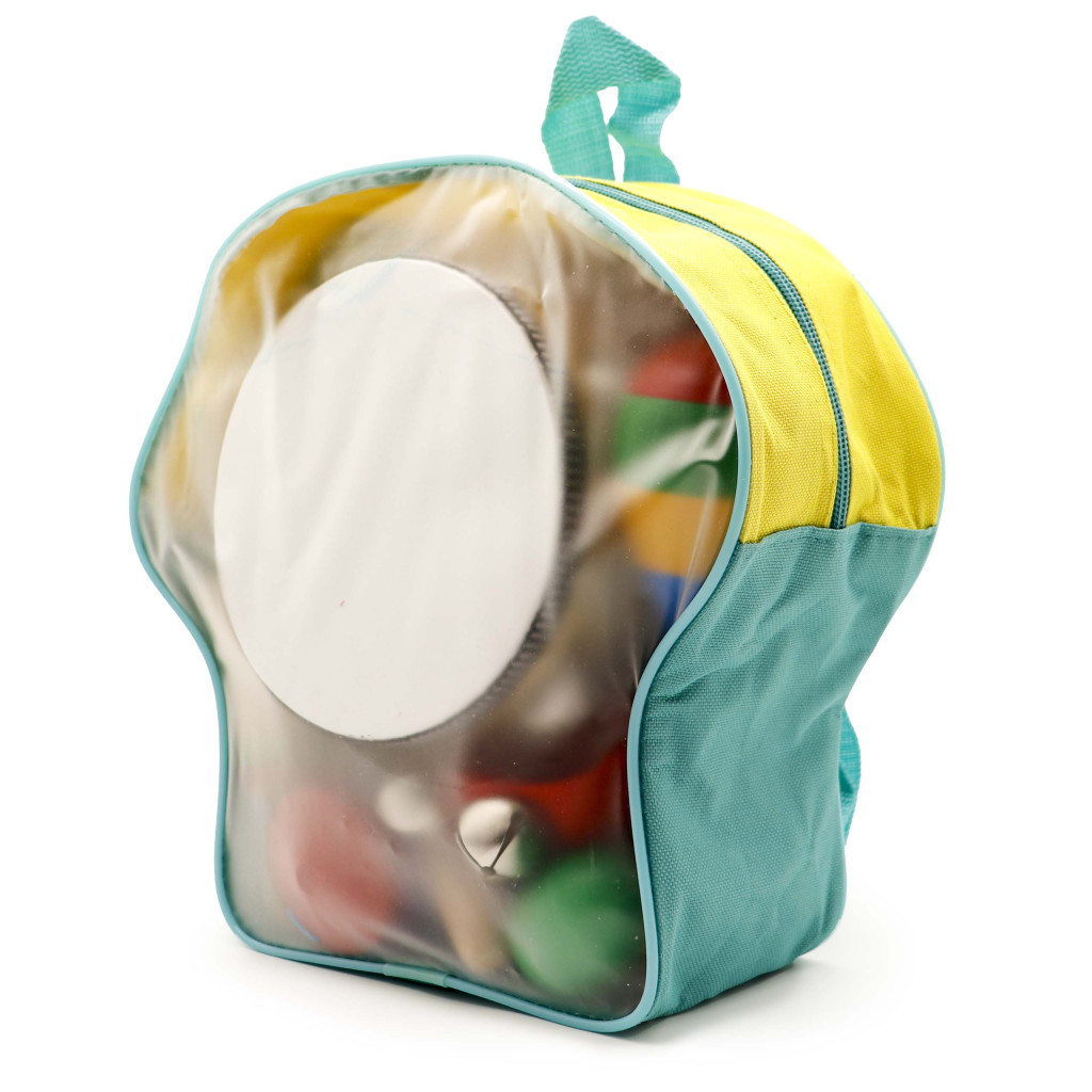 Homelux set instrumente muzicale din lemn, 10 piese cu rucsac pentru copii 3+