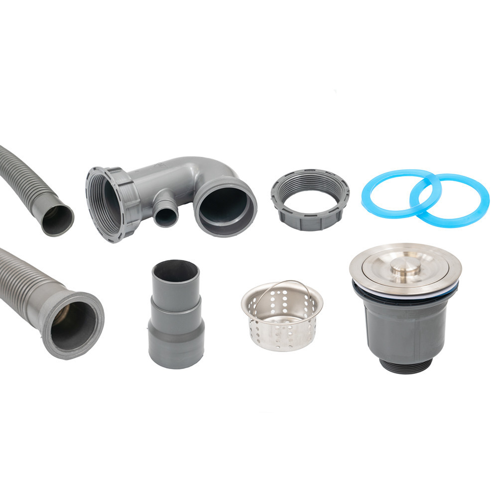 Chiuvetă bucătărie pătrată Leziter Nia din granit bej, 1 cuvă, încastrată