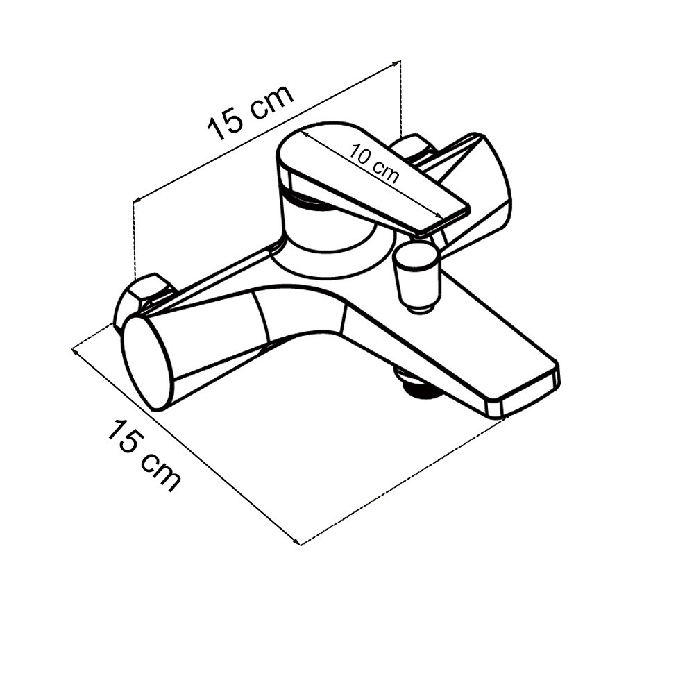 Robinet de cadă Leziter Colly pentru umplere, alb-crom, din alamă