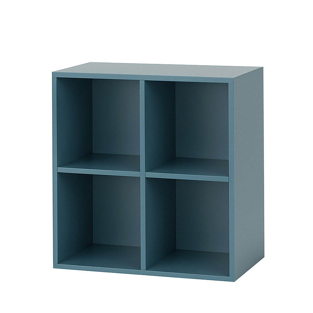 Set mobilier hol Leziter Boxie modular, albastru petrol, cu dulapuri si sertare