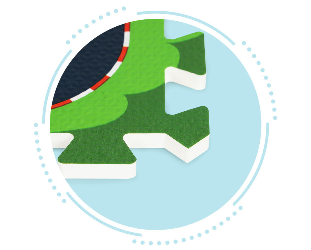 Covor puzzle din spumă EVA Homelux, oraș și străzi, 12 piese 30x30 cm