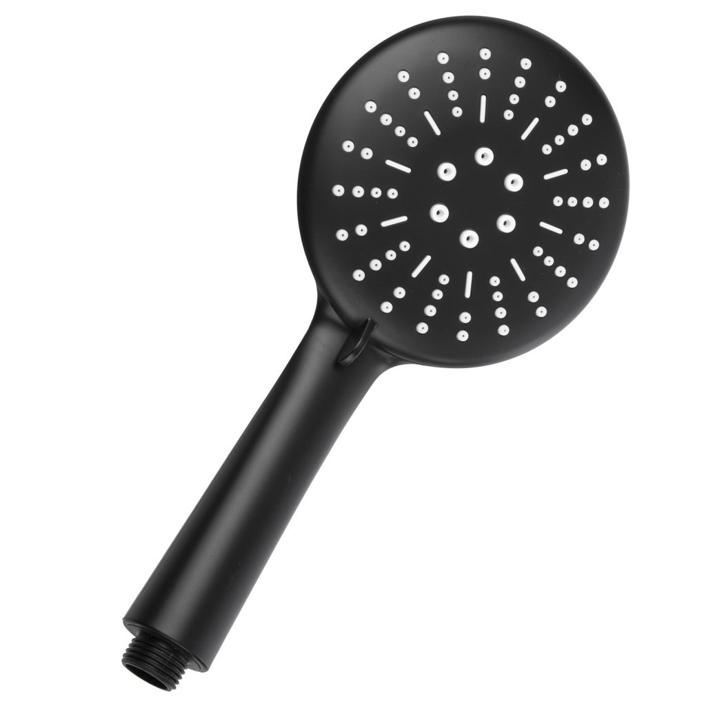 Duș manual Kerra VESTA negru mat PVD, 3 funcții, Ø 12 cm