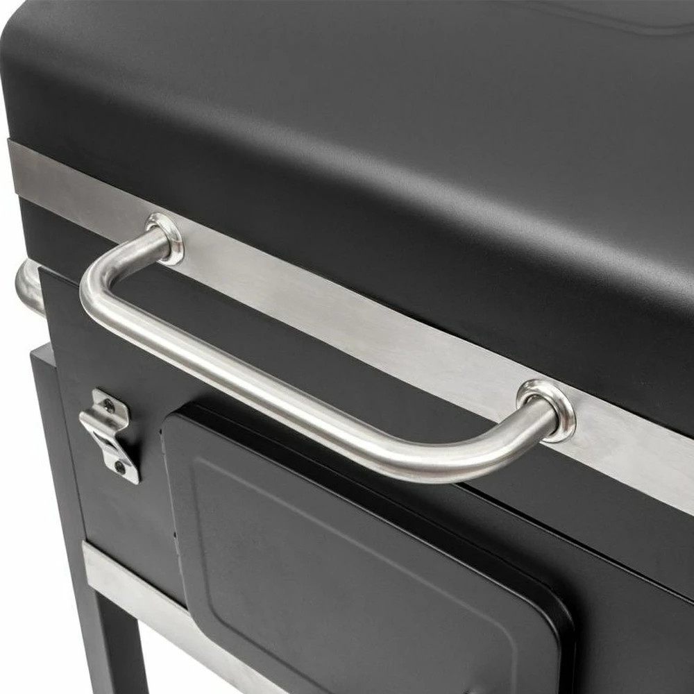 Grătar pe cărbune Mirpol MIR4525 premium cu capac, termometru și roți, 2415 cm²