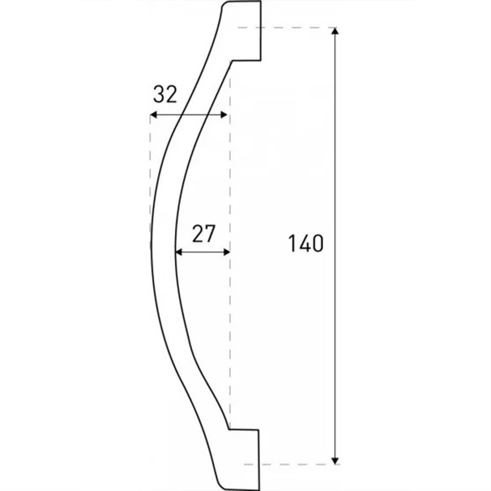 Mâner cromat pentru cabină de duș Leziter LZF-02, ABS, set complet 1 ușă
