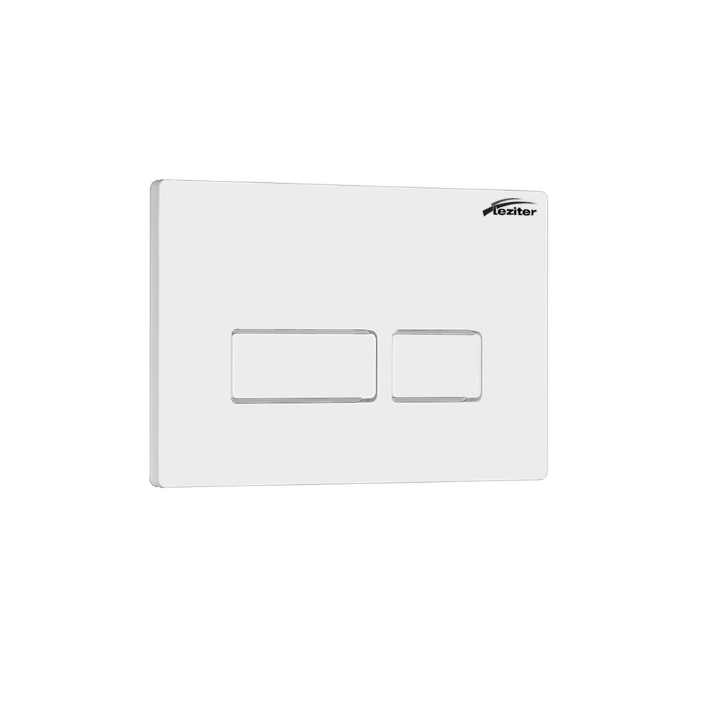 Placă de acționare WC Leziter Roya 021, albă, ABS, 246 x 165 mm