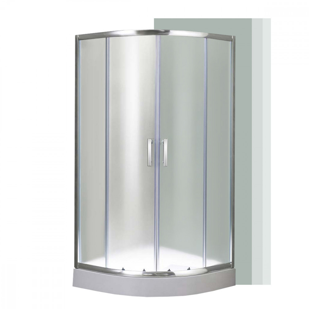 Cabină de duș curbată Leziter Spirit Matt 90x90x194 cm cu cadită acrilică