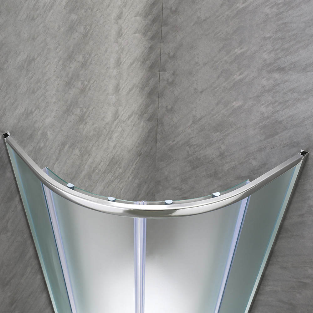 Cabină de duș curbată Leziter Spirit Matt 90x90x194 cm cu cadită acrilică