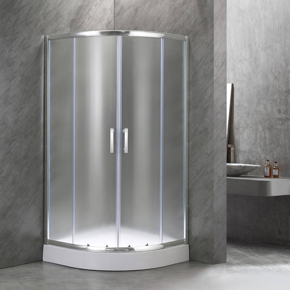 Cabină de duș curbată Leziter Spirit Matt 90x90x194 cm cu cadită acrilică