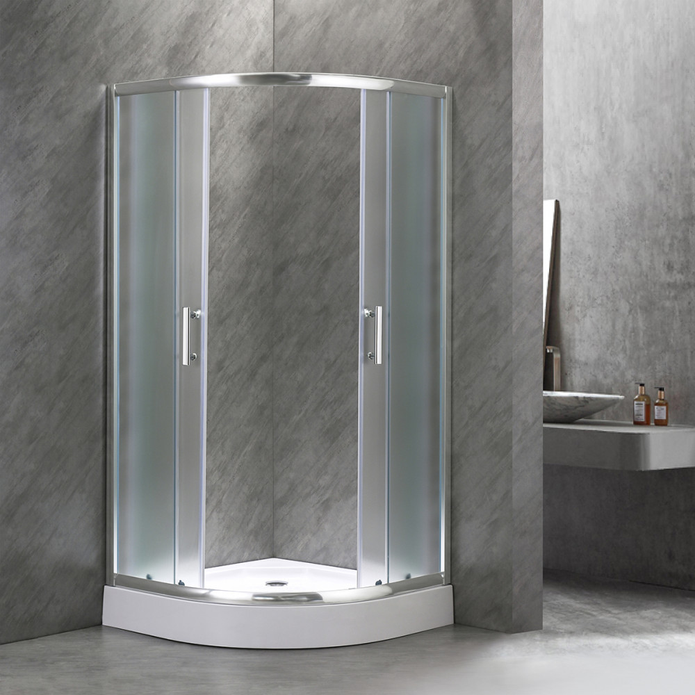 Cabină de duș curbată Leziter Spirit Matt 90x90x194 cm cu cadită acrilică