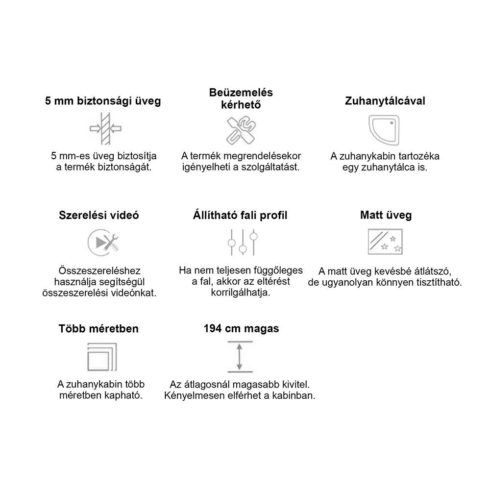 Cabină de duș curbată Leziter Spirit Matt 90x90x194 cm cu cadită acrilică