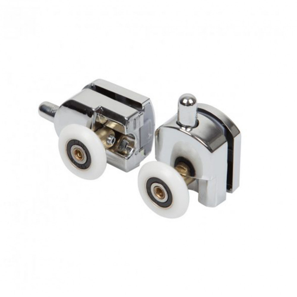 Set role inferioare Kerra CHZ2 pentru cabină de duș, 25 mm, crom, 2 bucăți