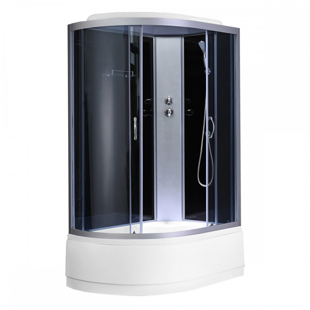 Cabină de duș Leziter Cora 120x80 cm cu tavă adâncă și instalare pe dreapta