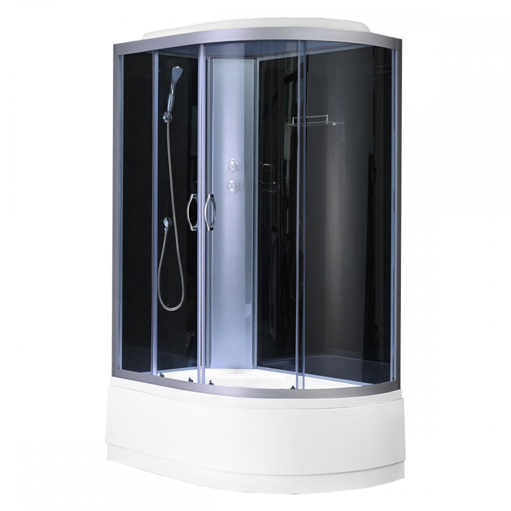 Cabină de duș Leziter Cora 120x80 cu tavă adâncă, montaj stânga