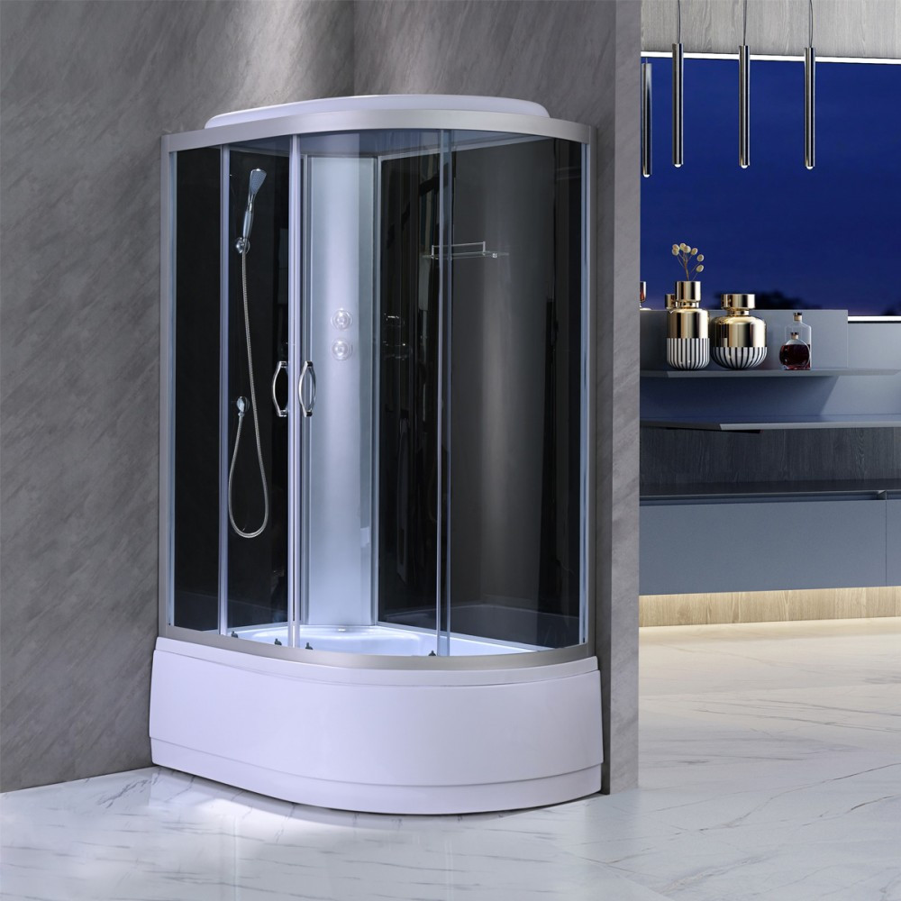 Cabină de duș Leziter Cora 120x80 cu tavă adâncă, montaj stânga