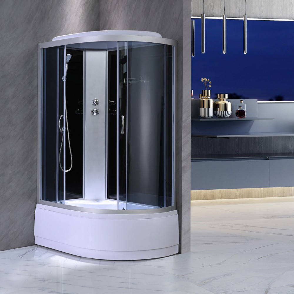 Cabină de duș Leziter Cora 120x80 cu tavă adâncă, montaj stânga