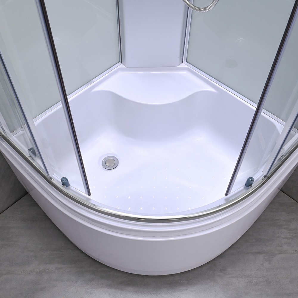 Cabină de duș Leziter Karolino 80x80 cu cadă adâncă, sticlă securizată