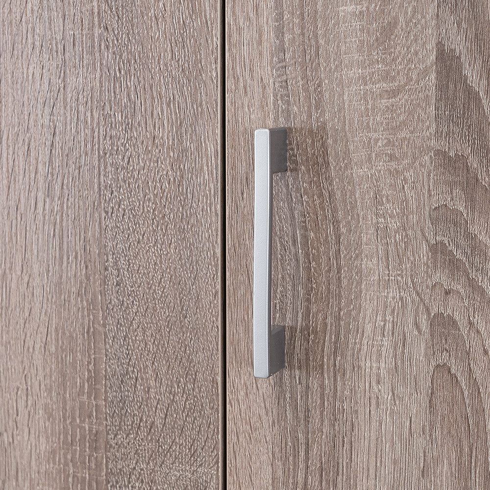 Dulap Leziter Miami 160x205 cm, stejar York, 11 rafturi si 2 sertare