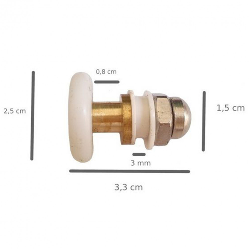 Rolă simplă Leziter G-36 pentru ușă cabină de duș, reglaj excentric 25 mm