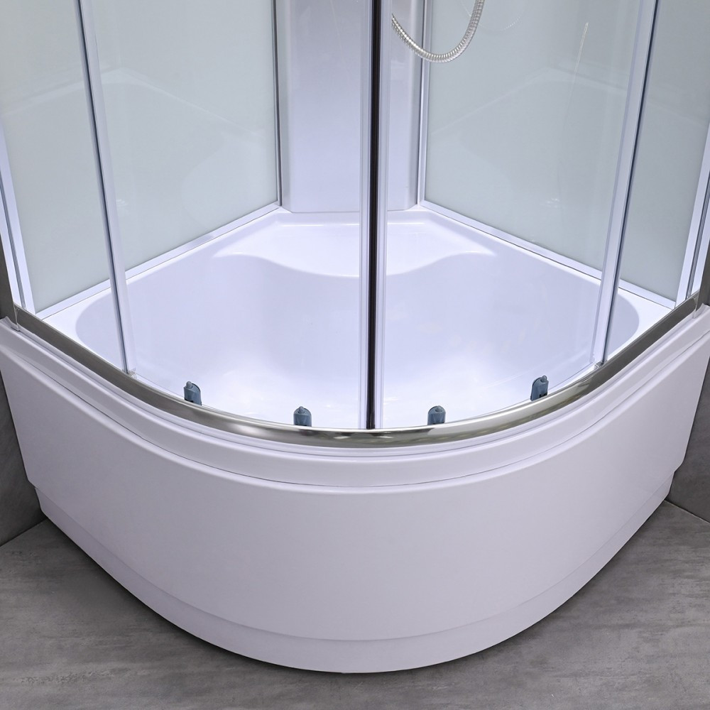 Cabină de duș Leziter Karolino 90x90 cu cadă adâncă, sticlă securizată 4 mm