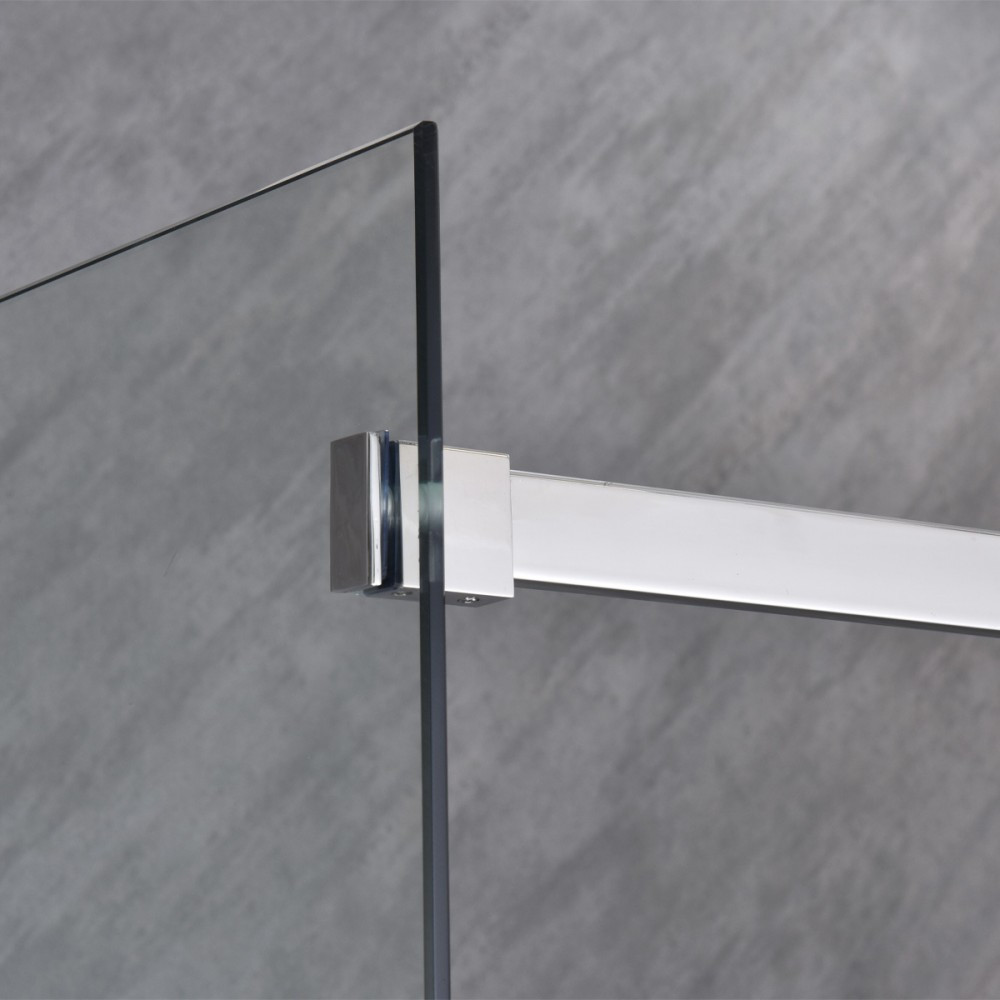 Cabină de duș asimetrică Leziter Bold-in 80x100 cm, sticlă securizată 8 mm