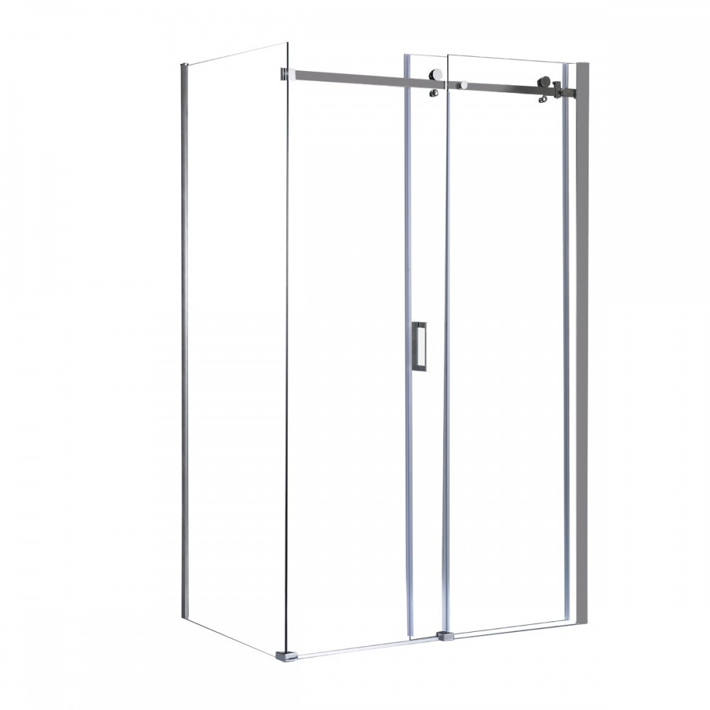 Cabină de duș asimetrică Leziter Bold-in 80x100 cm, sticlă securizată 8 mm