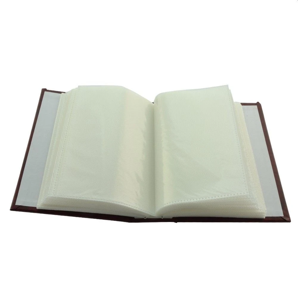 Album foto clasic tip carte 13x18 pentru 100 poze, copertă tare maro