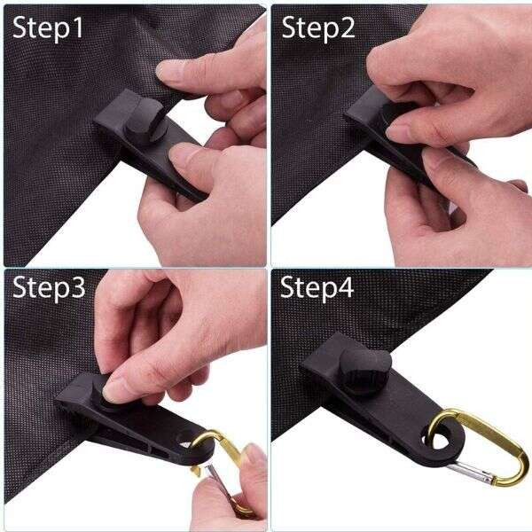 Set 10 cleme pentru cort si prelata Leziter Resters, prindere anti-vant