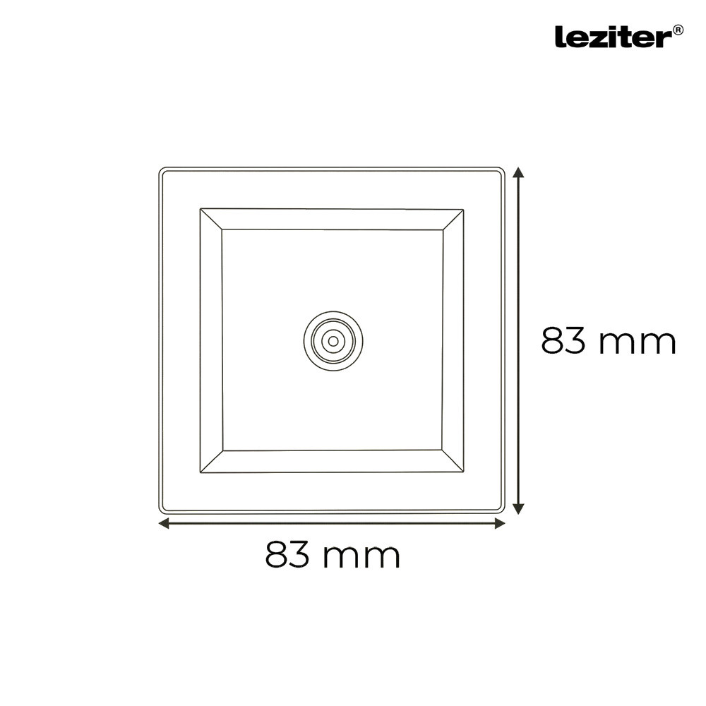Priză TV RF Leziter Nova cu cadru alb, montaj îngropat, IP20