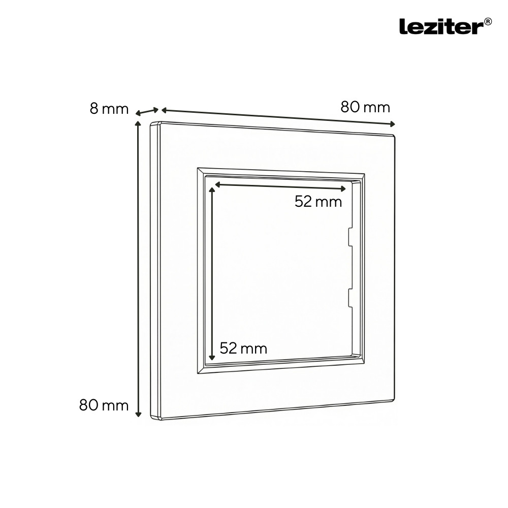 Priză Schuko cu împământare Leziter Nova 16A 250V, cadru gri, montaj încastrat