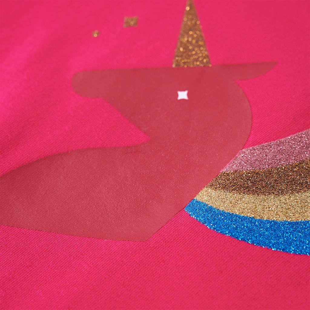 Tricou pentru copii cu mâneci lungi, roz aprins, 140 GartenMobel Dekor