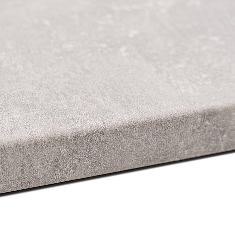 Mobilă de bucătărie pe colț Leziter Yorki 280 cm, alb cu antracit satinat, cu dulap cu raft