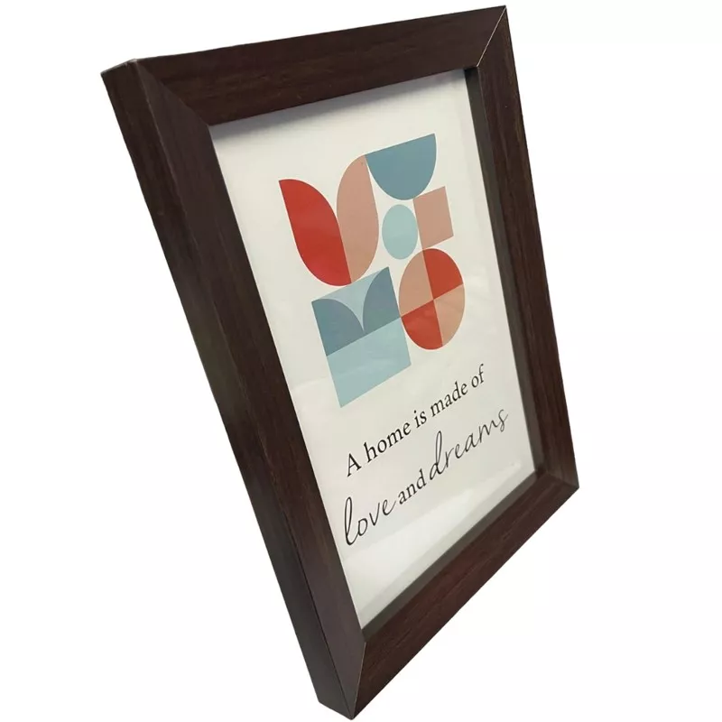 Ramă foto Ethel din lemn wenge 15x21 cm, cu sticlă, suport și prindere pe perete