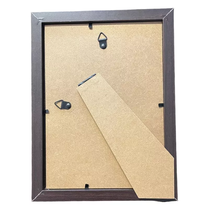 Ramă foto Ethel din lemn wenge 15x21 cm, cu sticlă, suport și prindere pe perete