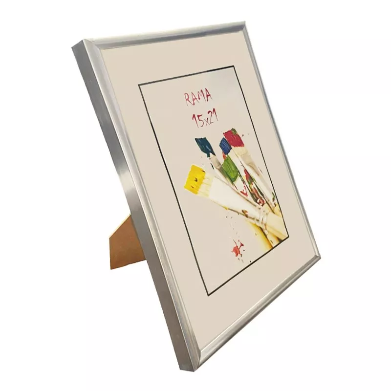 Ramă foto argintie Lottie 15x21 cm, design clasic pentru perete sau birou