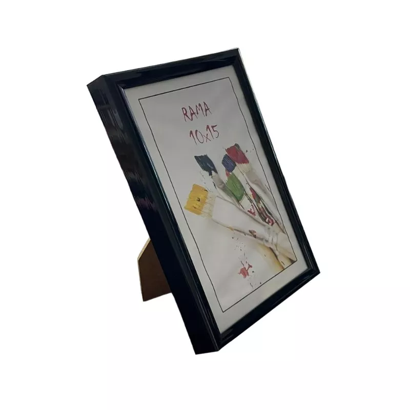 Ramă foto de birou Posey 10x15 cm, finisaj wenge, cu picior de susținere