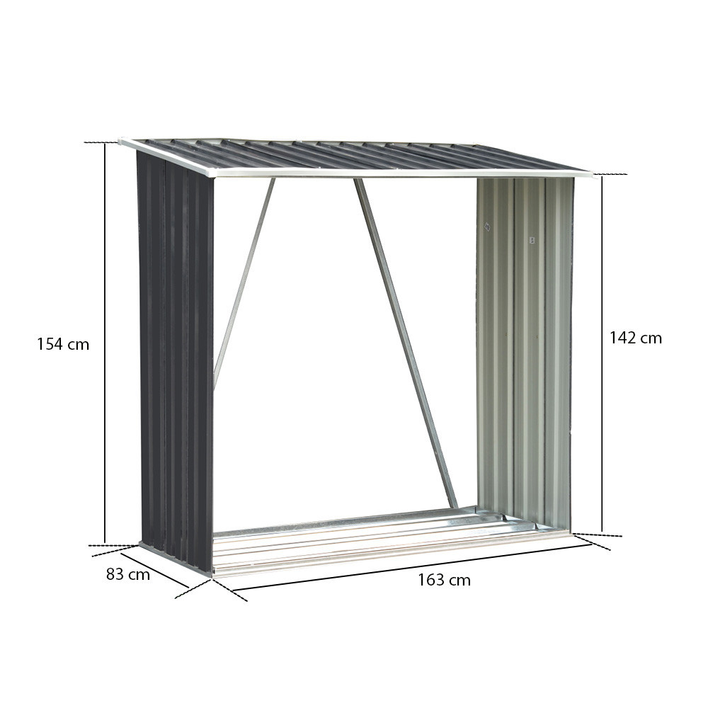 Adăpost depozitare grădină Leziter Detroit 163x83x154 cm, 2 m³, oțel galvanizat