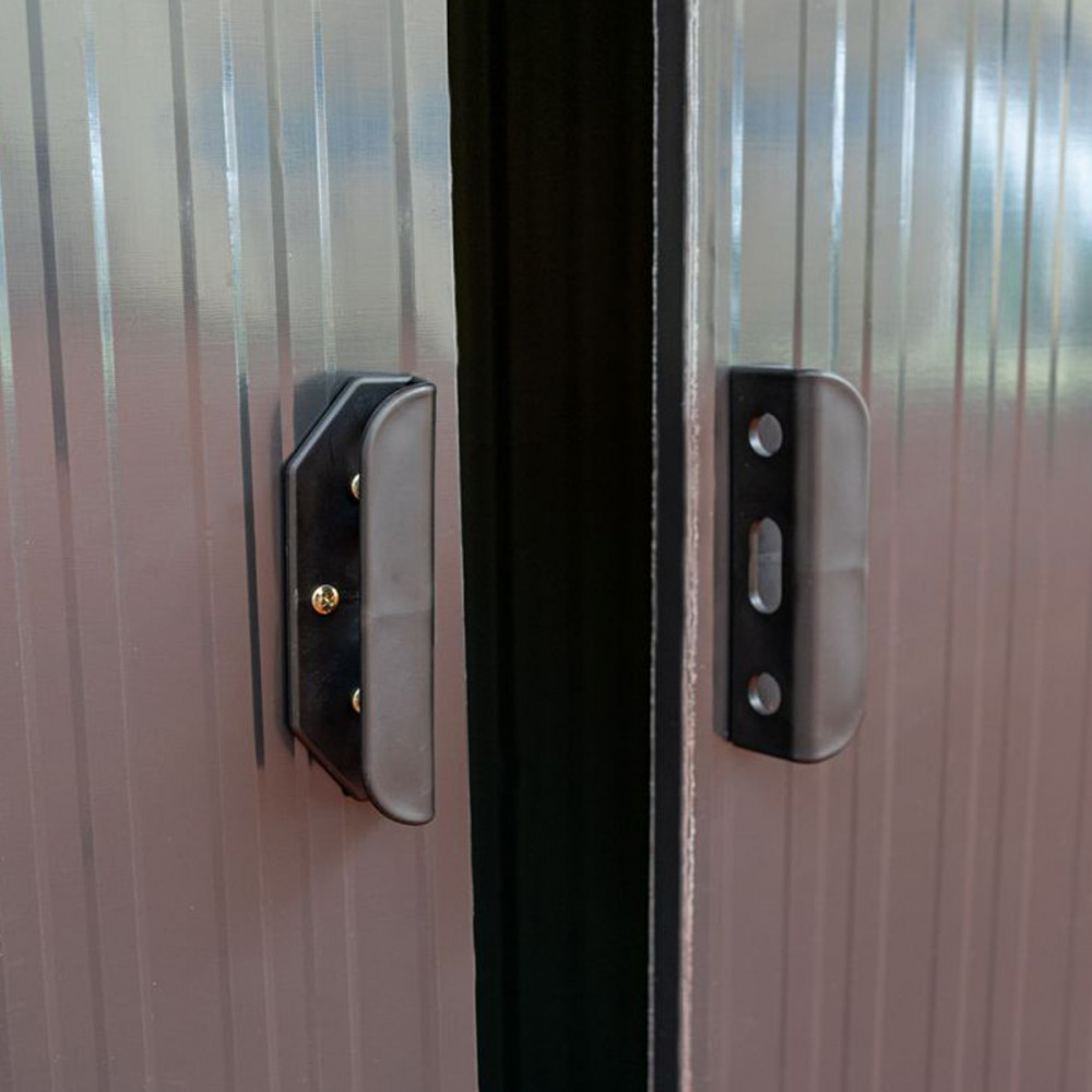 Șopron metalic de grădină Mirpol MIR1008, 8 mp, uși glisante, antracit