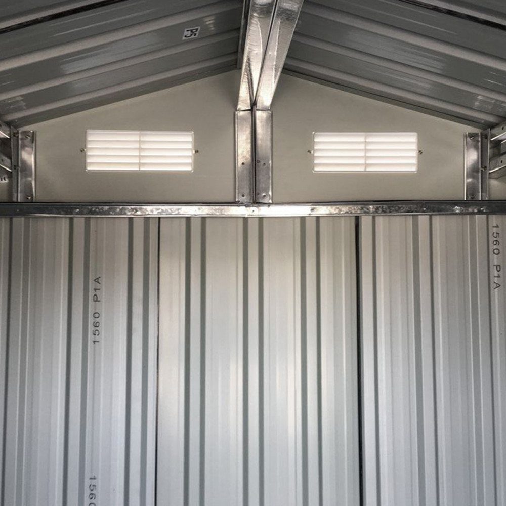 Șopron metalic de grădină Mirpol MIR1008, 8 mp, uși glisante, antracit