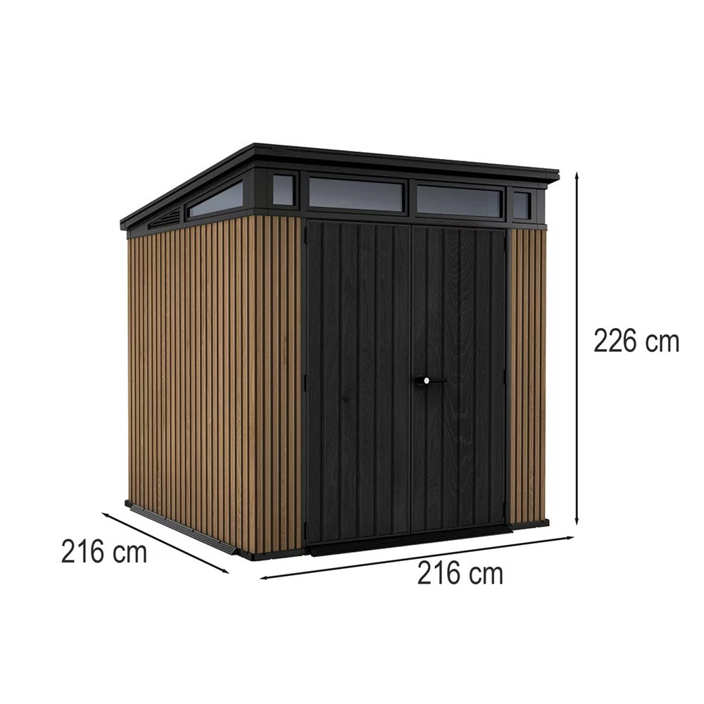 Magazie de grădină Curver Signature PENT 7x7 din plastic, Veneția maro