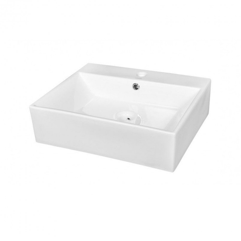 Lavoar ceramic Kerra KR-702 suprapus, dreptunghiular, alb, 51x43 cm