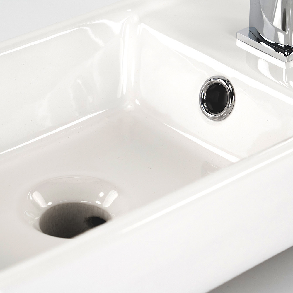 Chiuvetă baie Leziter Melanie 40 cm, ceramică albă, design compact