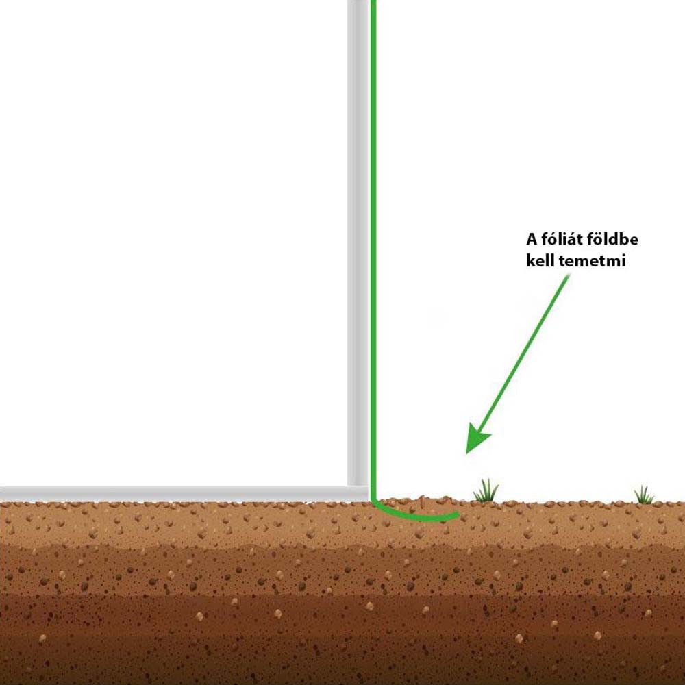 Sera tunel din folie Mirpol Solar 3x4,5x2 m, verde, cu cadru galvanizat