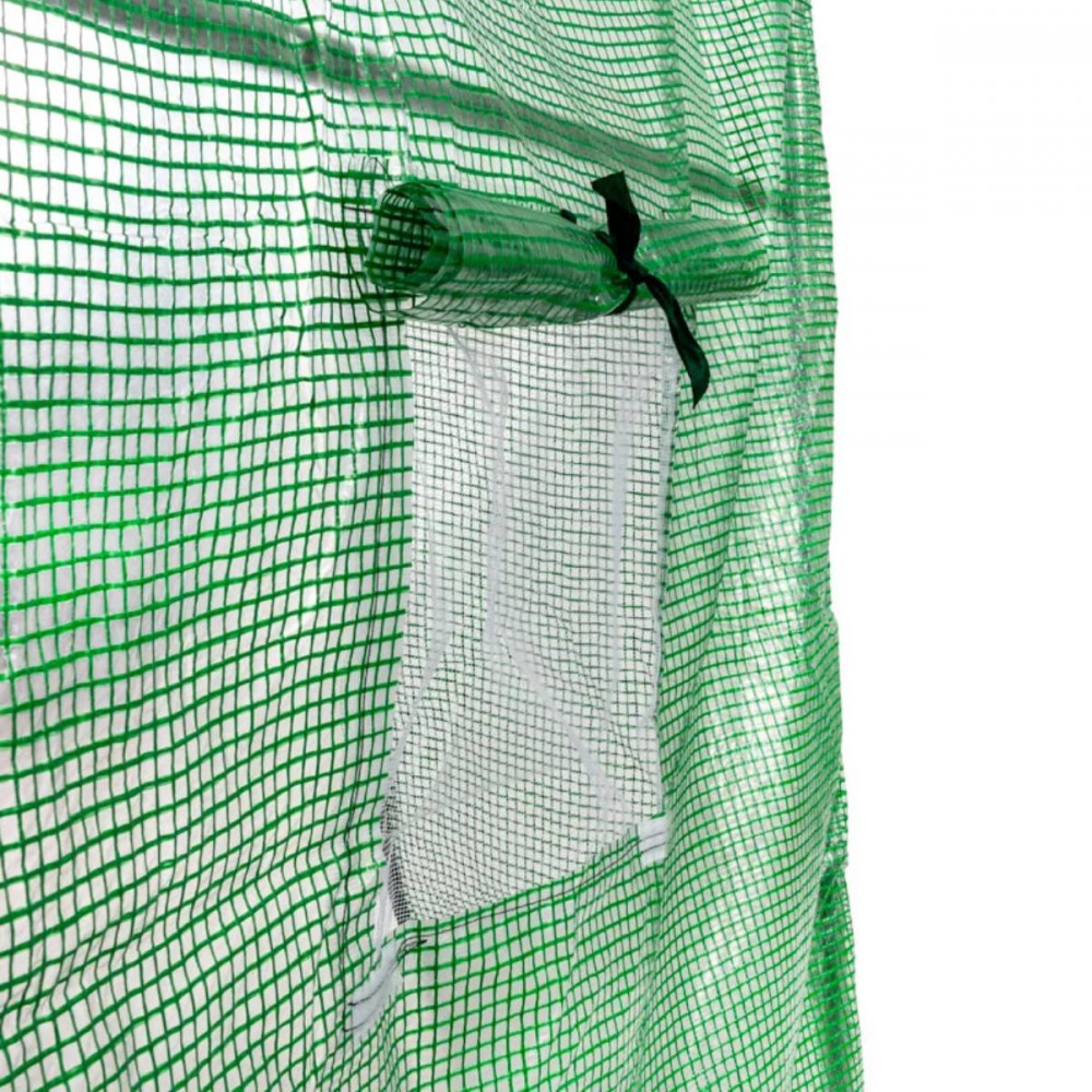 Solar de grădină Mirpol 3x6x2 m, verde, cu cadru din oțel și folie 140 g