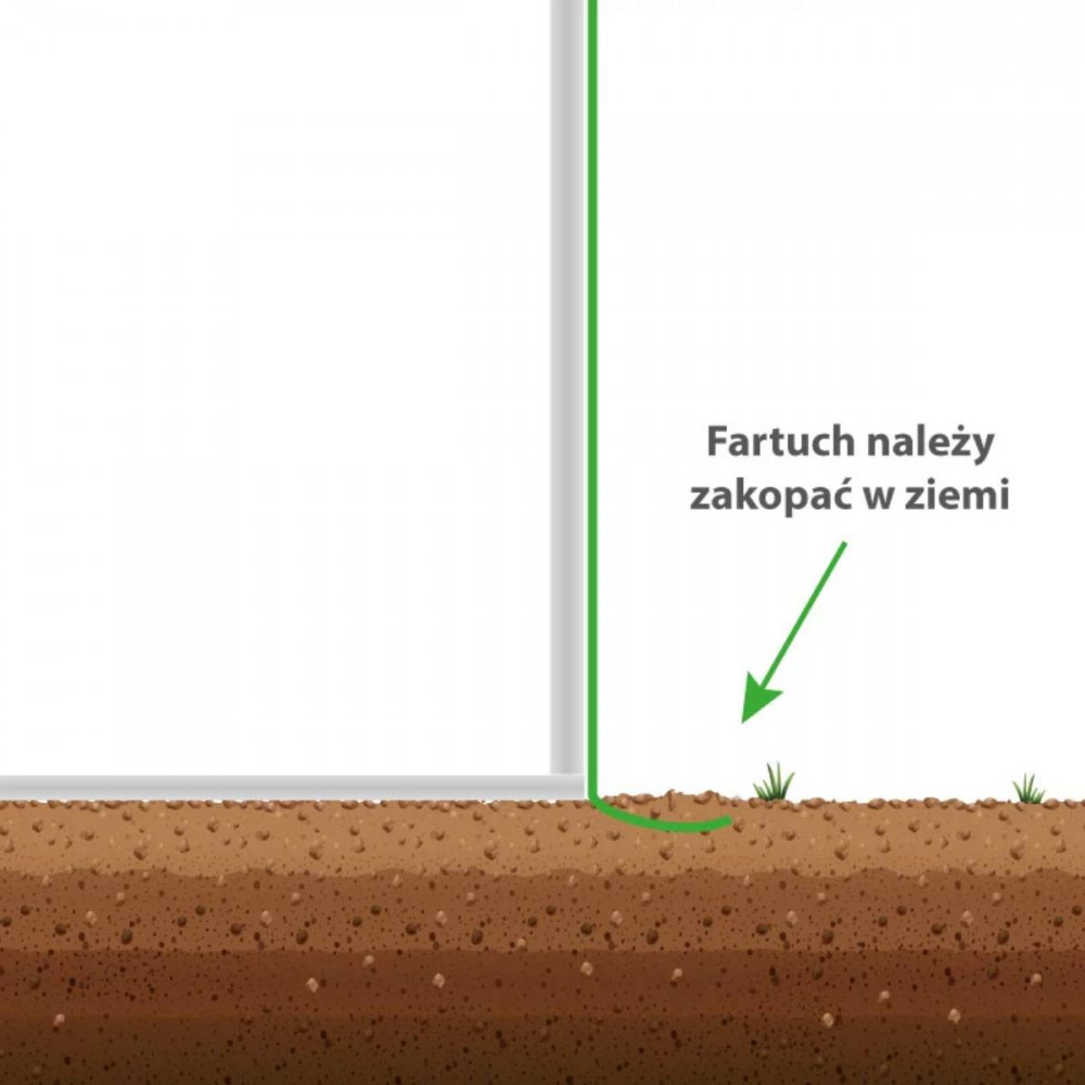 Solar de grădină Mirpol 3x6x2 m, verde, cu cadru din oțel și folie 140 g