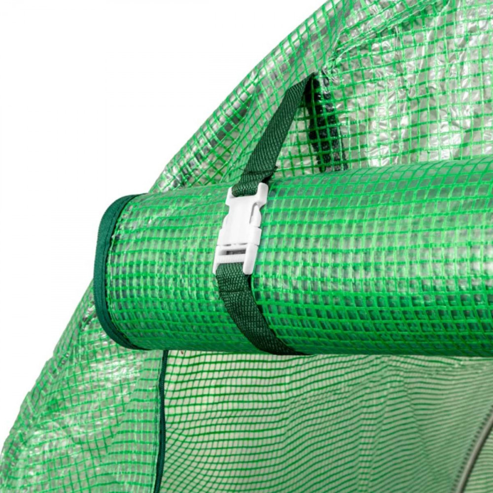 Solar de grădină Mirpol 3x6x2 m, verde, cu cadru din oțel și folie 140 g