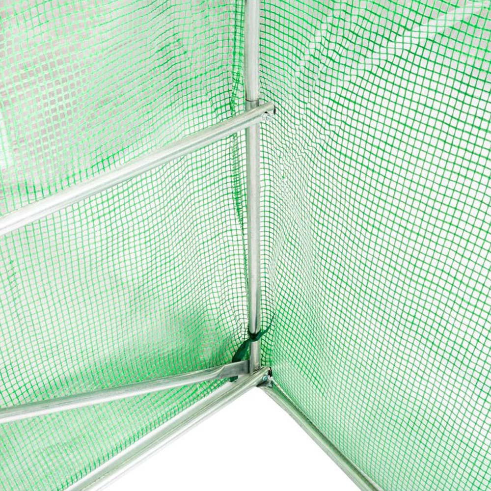 Solar de grădină Mirpol 3x6x2 m, verde, cu cadru din oțel și folie 140 g