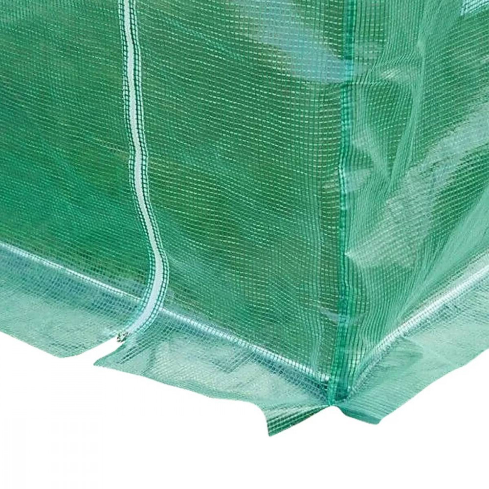 Solar de grădină Mirpol 3x6x2 m, verde, cu cadru din oțel și folie 140 g